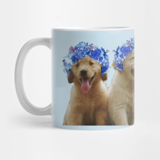 Cute flower crown dog Mug